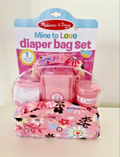 MELISSA & DOUG Mine To Love Diaper Bag Changing Set with Accessories NEW