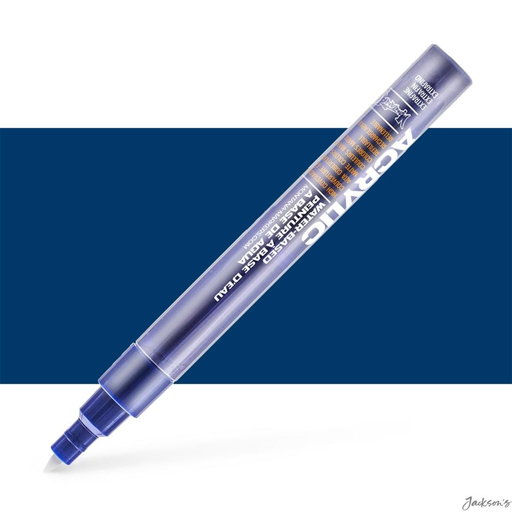 Montana Acrylic Marker Water Based 0.7mm Fine Tip Shock Blue Dark Art Paint