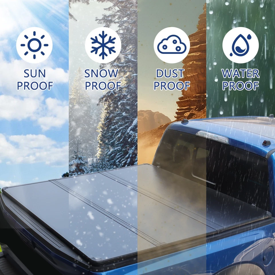 For 1999-2007 Chevy Silverado GMC Sierra 1500 Soft 4-Fold 6.5FT Tonneau Cover Foto 2 de 4