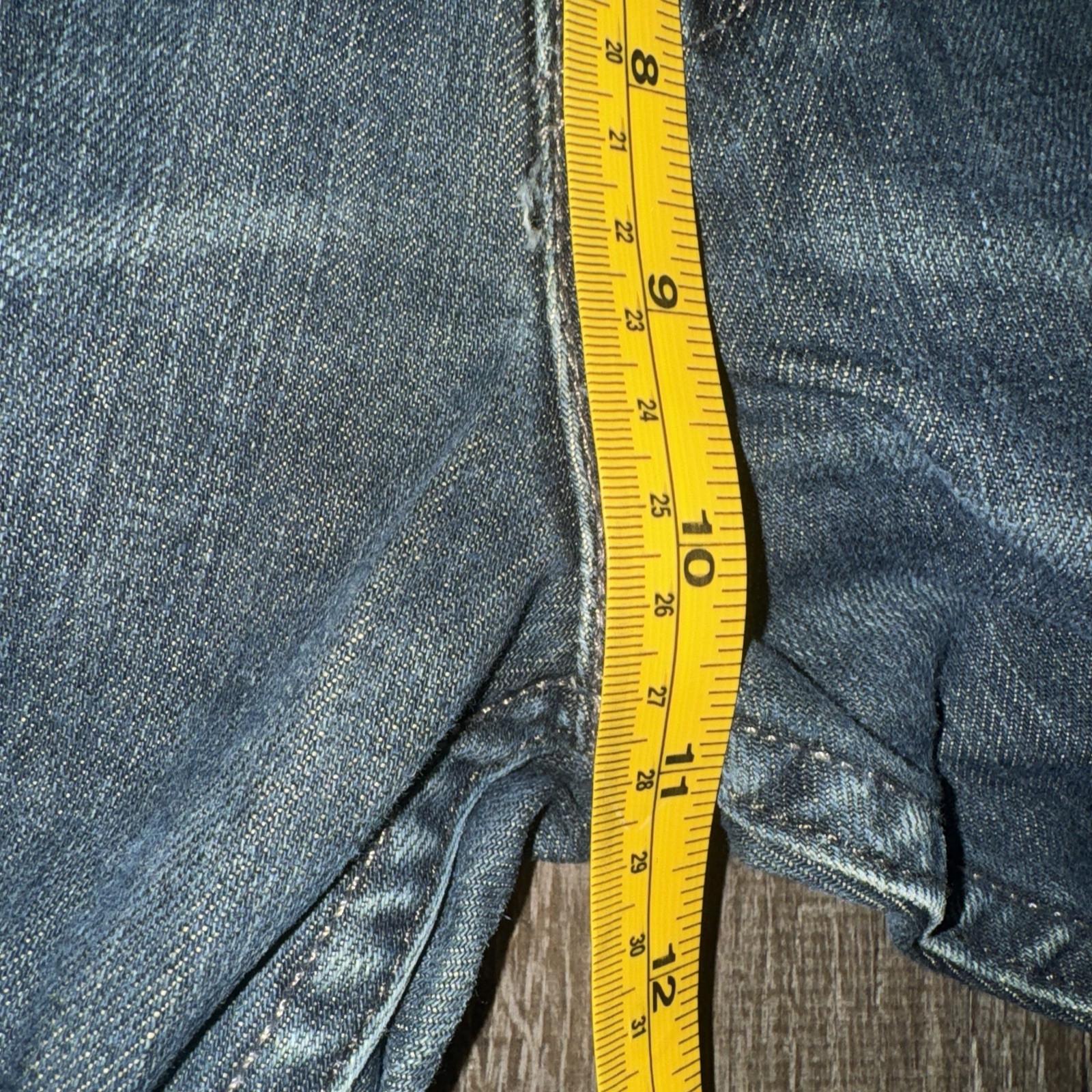 VTG Y2K Levis 527 Mens 35x34 Faded Boot Cut Flared Denim Jeans Blue Dark Wash image 5