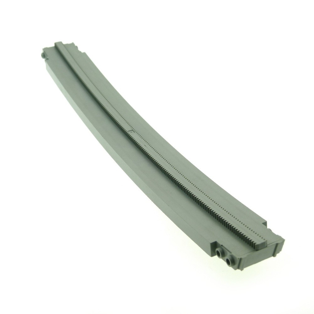 1X Lego Monorail Track Ramp Bottom Old Light Gray Curved 6990 2677