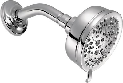 Caldwell 205W2 4.25  Chrome 5 Function Shower Head   IPS ½  Connection 2.5 GPM