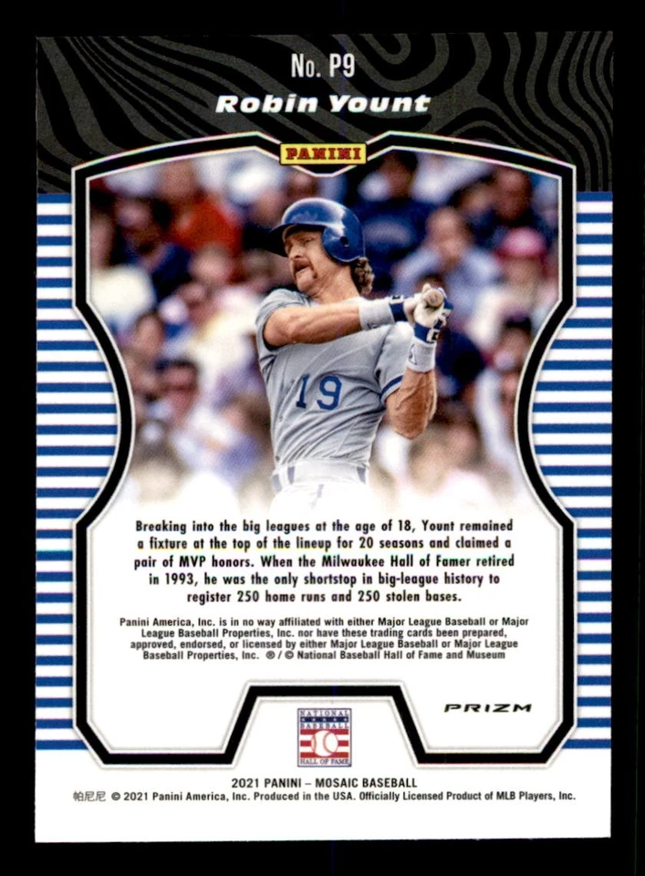 2021 Panini Mosaic #P9 Robin Yount Producers Green - Image 2 of 2