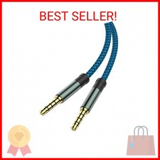 MCSPER 2 Pack TRRS 3.5mm Audio Cable, 5Ft 4-Conductor 4 Pole with Mic Micropho