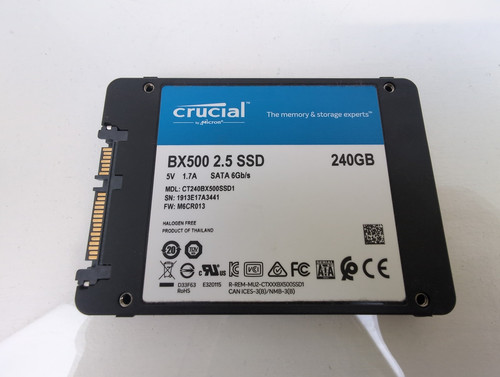 Crucial CT240BX500SSD1 2,5" 256GB Desktop Laptop SSD SATA Solid State Drive