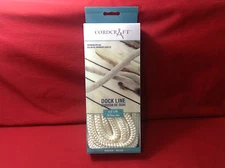 DOCK LINE 1/2" x 20' WHITE PREMIUM NYLON BRAIDED CORDCRAFT