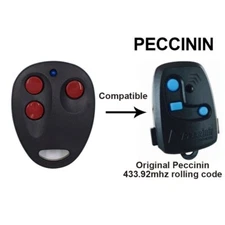For Peccinin Remote Control 3 Buttons Garage Door opener 433.92Mhz Rolling Code