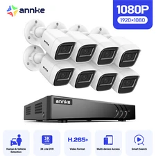 ANNKE 8CH 3K 5IN1 DVR 1080P Security Camera System Outdoor IR Night AI Detection