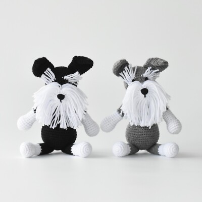 Schnauzer Dog Amigurumi Toy Animal Crochet Stuffed Dog