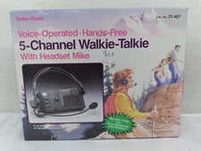 RADIO SHACK VOICE-OPERATED• HANDS-FREE 5-CHANNEL WALKIE-TALKIE WITH HEADSET MIKE