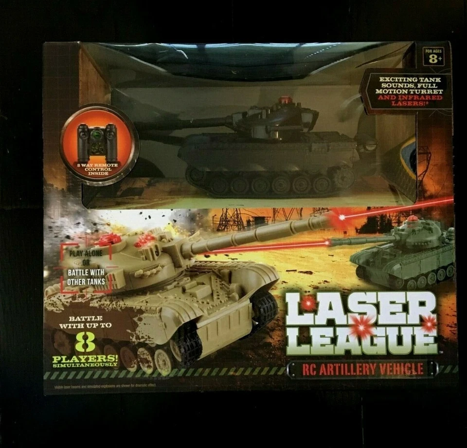 Laser League RC Artillery Vehicle SOUND & MOTION  BLACK Tank Vehicle New in Box - Image 3 of 3
