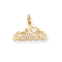 10k Yellow Gold Swimming Charm Pendant. Metal Wt-0.98g on sale 10k Yellow Gold Swimming Charm Pendant. Metal Wt-0.98g on sale