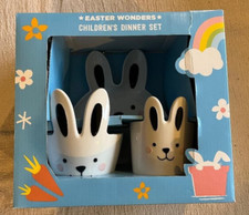 NEU UND VERPACKT Easter Wonders Kinder Geschirrset Bone China Teller Schale Tasse - Kartonschaden