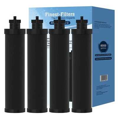 FINEST-FILTERS 4 x Reemplazos de Filtro de Agua Compatible Berkey BB9 Sistemas de Filtro Alimentado por Gravedad