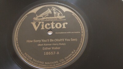 Esther Walker 78rpm Single 10-inch Victor Records #18657 How Sorry You'll Be 