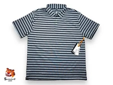 Hudson & Barrow Striped Performance Polo Mens Size Large Slim