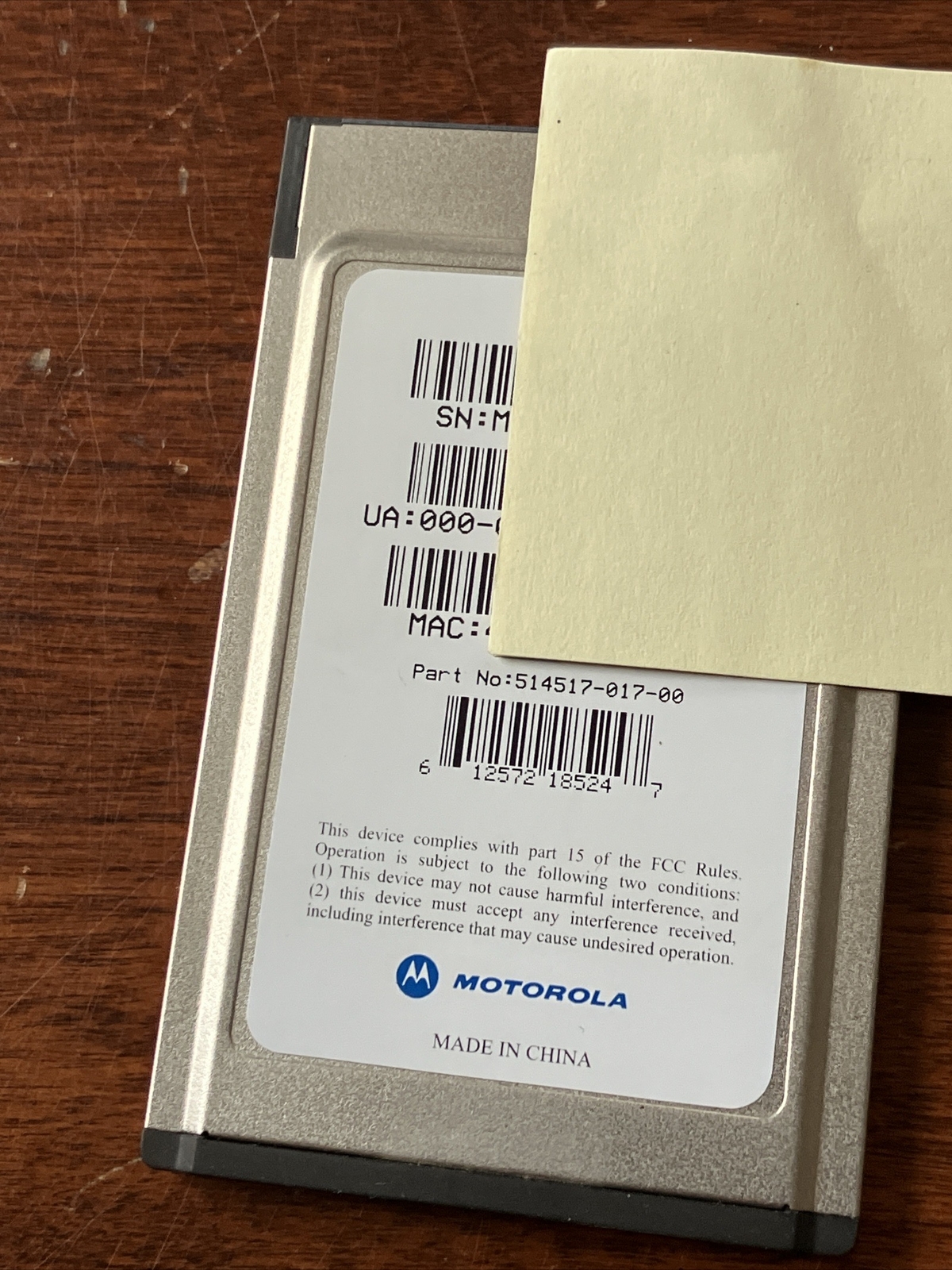 Motorola MCard Media Cipher Multi Stream Cable MCard Digital