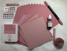 Stampin' Up!  ROCOCO ROSE In-Color Supplies - Cardstock,Ink,Refill,Marker+++