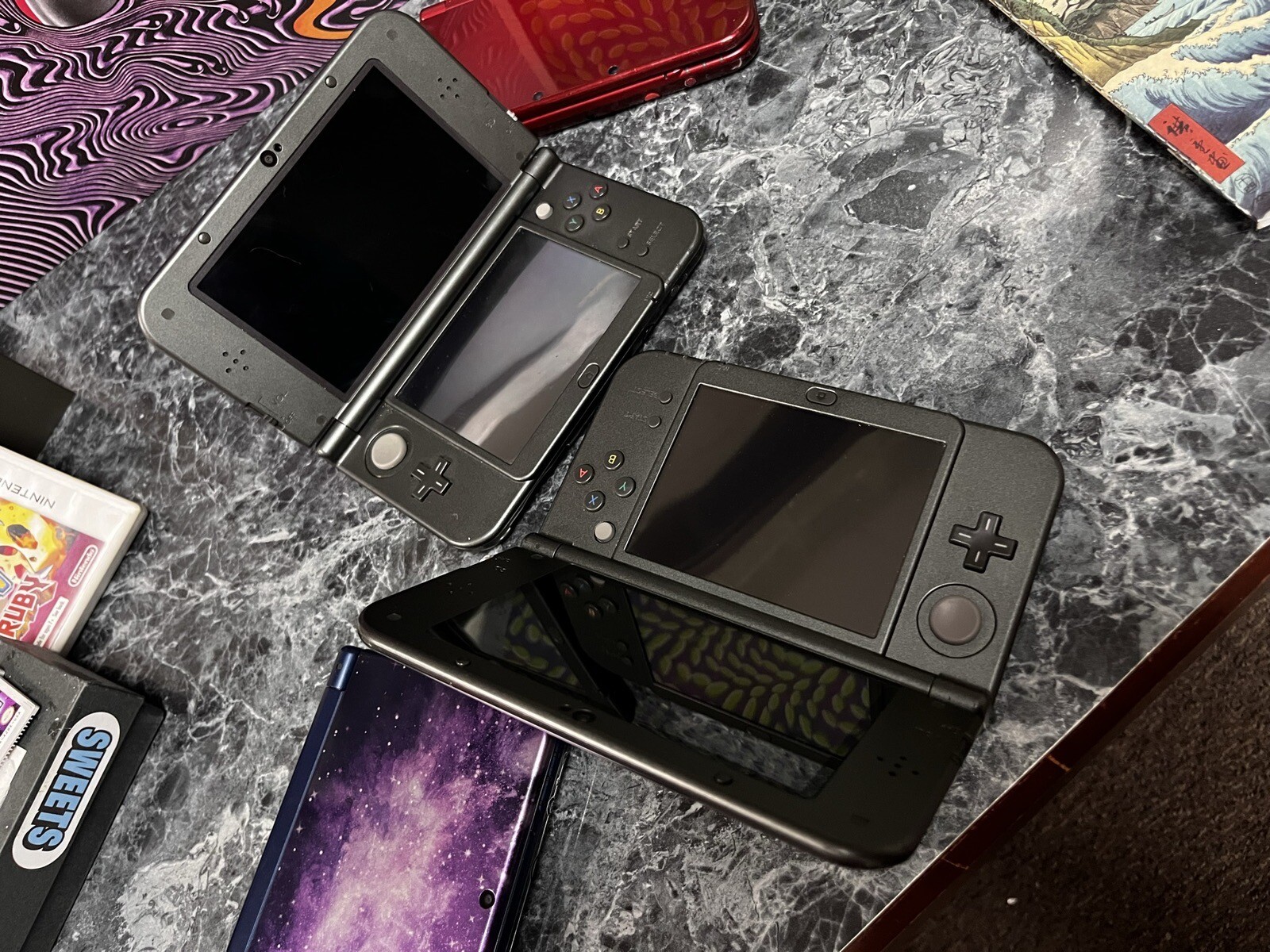 Nintendo New 3DS XL Black Rare IPS TOP SCREEN! TESTED! Adult Owned