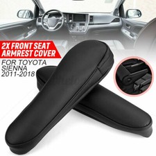 2x/Juego reposabrazos asiento delantero reposabrazos cubierta cuero para Toyota Sienna 2011-2018