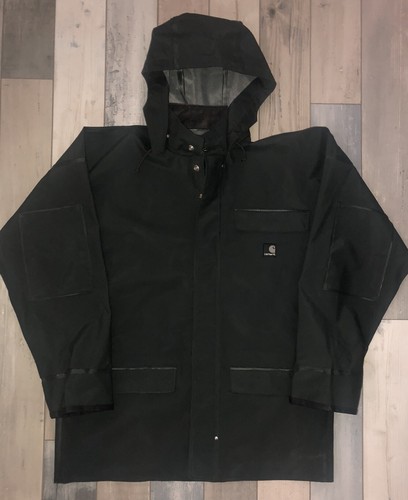 carhartt rubber rain jacket