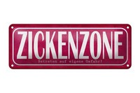 Blechschild Spruch 27X10 Cm Zickenzone Eigene Gefahr Deko Schild Tin Sign