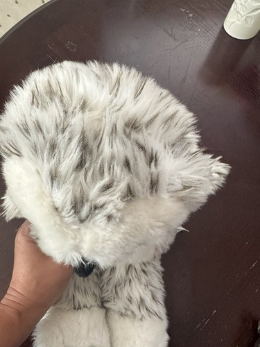 Build A Bear weiße Schneeeule 15 Zoll Plüschtier Stofftier gefleckter Kopf dreht sich BAB - Bild 9 von 11