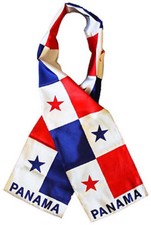 Panama Country Lightweight Flag Printed Knitted Style Scarf 8"x60"