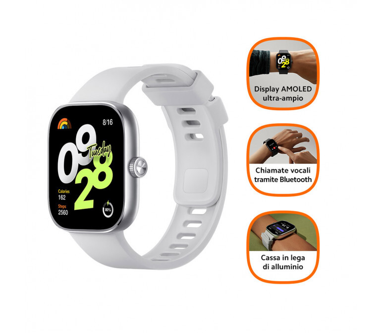 XIAOMI SMARTWATCH REDMI WATCH 4 SILVER GRAY BHR7848GL