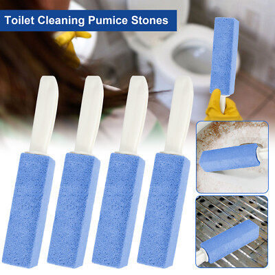 #ad 4 PCS Pumice Stone Cleaning Heavy Duty Handle Toilet Scouring Stain Remover Tool $11.48