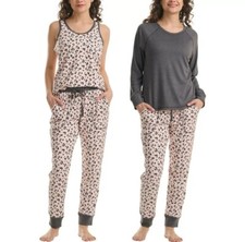 Women's Size XL Live Love Lounge By Karen Neuburger 3-Piece Lounge Set Pajamas