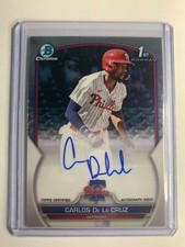 2023 Bowman Chrome Prospect Auto Carlos De La Cruz #CPA-CDC Auto
