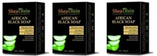 3PK - AFRICAN BLACK SOAP WITH SHEA OLEIN ALOE BUTTER & VITAMIN E