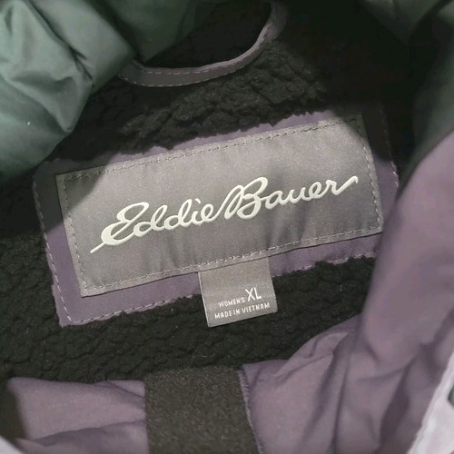 Eddie Bauer Parka Jacket Gray Womens XL Winter Coat Hoodie Rainfoil Insulated - Picture 5 of 15