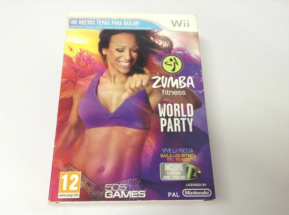 ★ Nintendo WII Zumba Fitness world Party  + Cinturon Zumba Belt   ★  ESP, foto 1 de 5