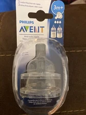 🆕 🔥 Philips Avent Medium Flow Anti-Colic Baby Bottle Nipple 3M+ (2 Pack)