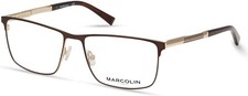 Marcolin MA3029 049 Matte Brown Square Optical Stainless Steel Frame 55-16-140