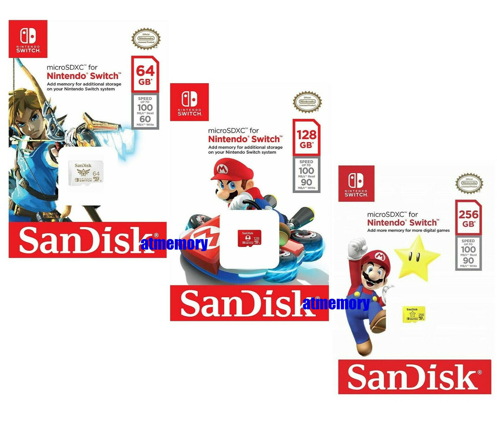 SanDisk – carte micro sd Switch, 4 go/128 go/256 go, carte mémoire