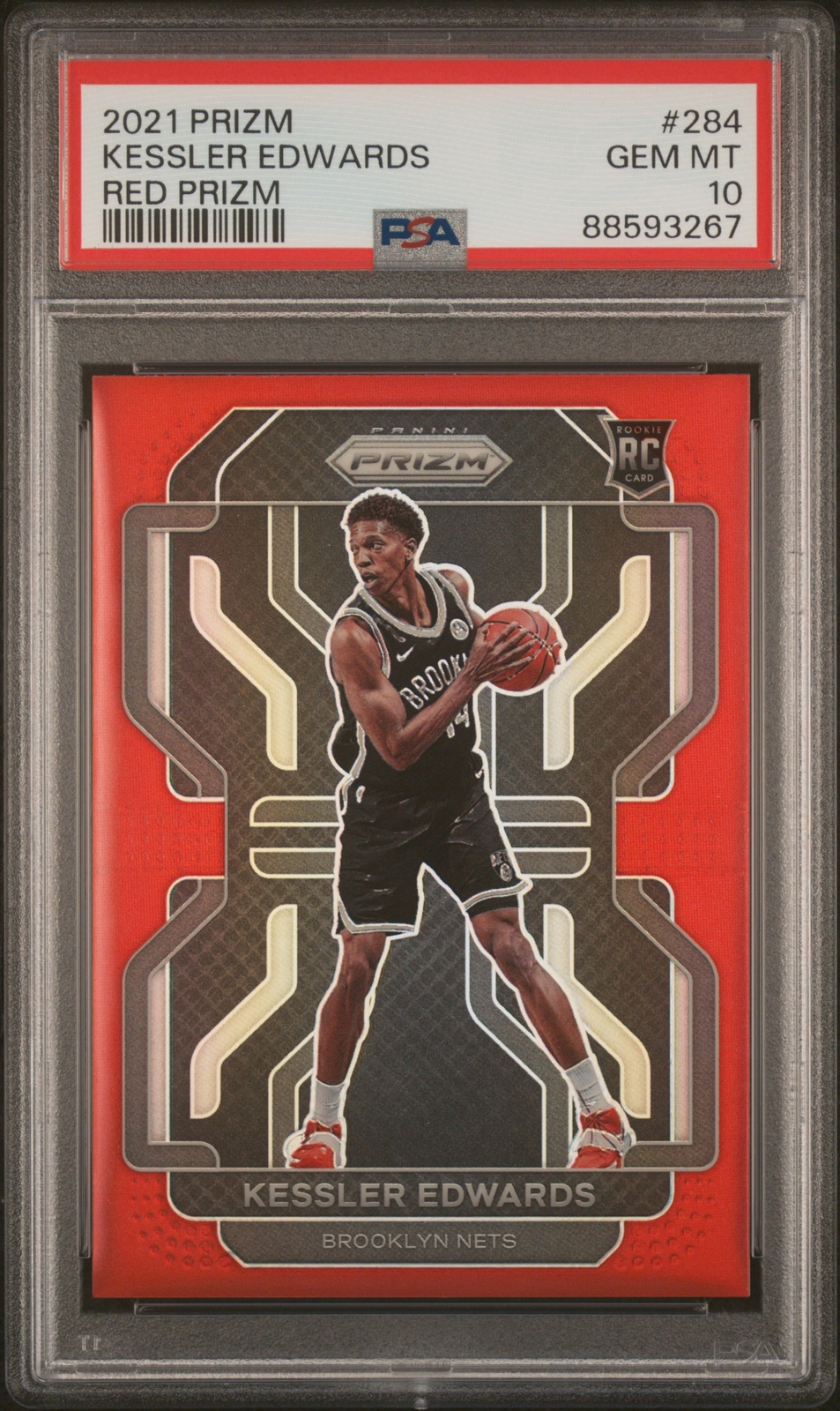 2021 Panini Prizm RED Kessler Edwards Rookie #284 PSA 10 /299