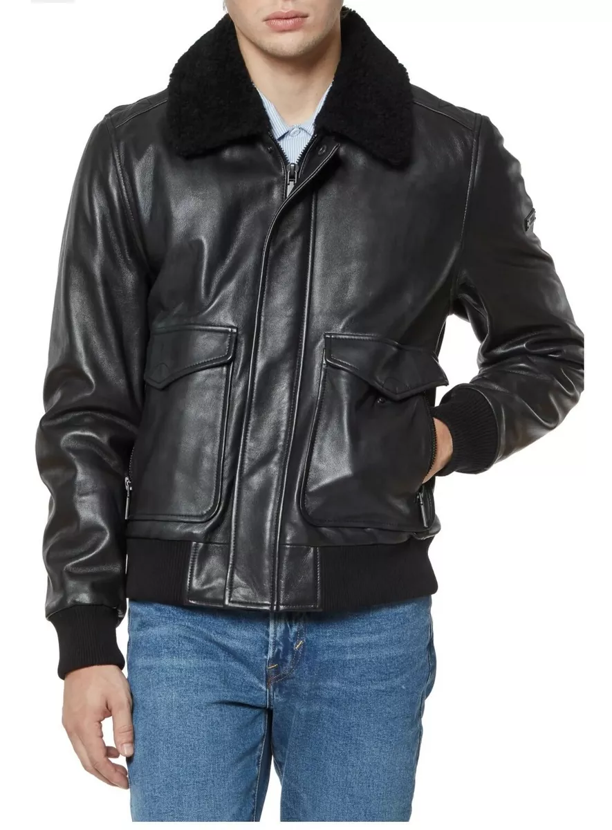Vince hot sale leather bomber