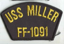 USA Base Cap Patch USS MILLER  F-1091 120 mm ...