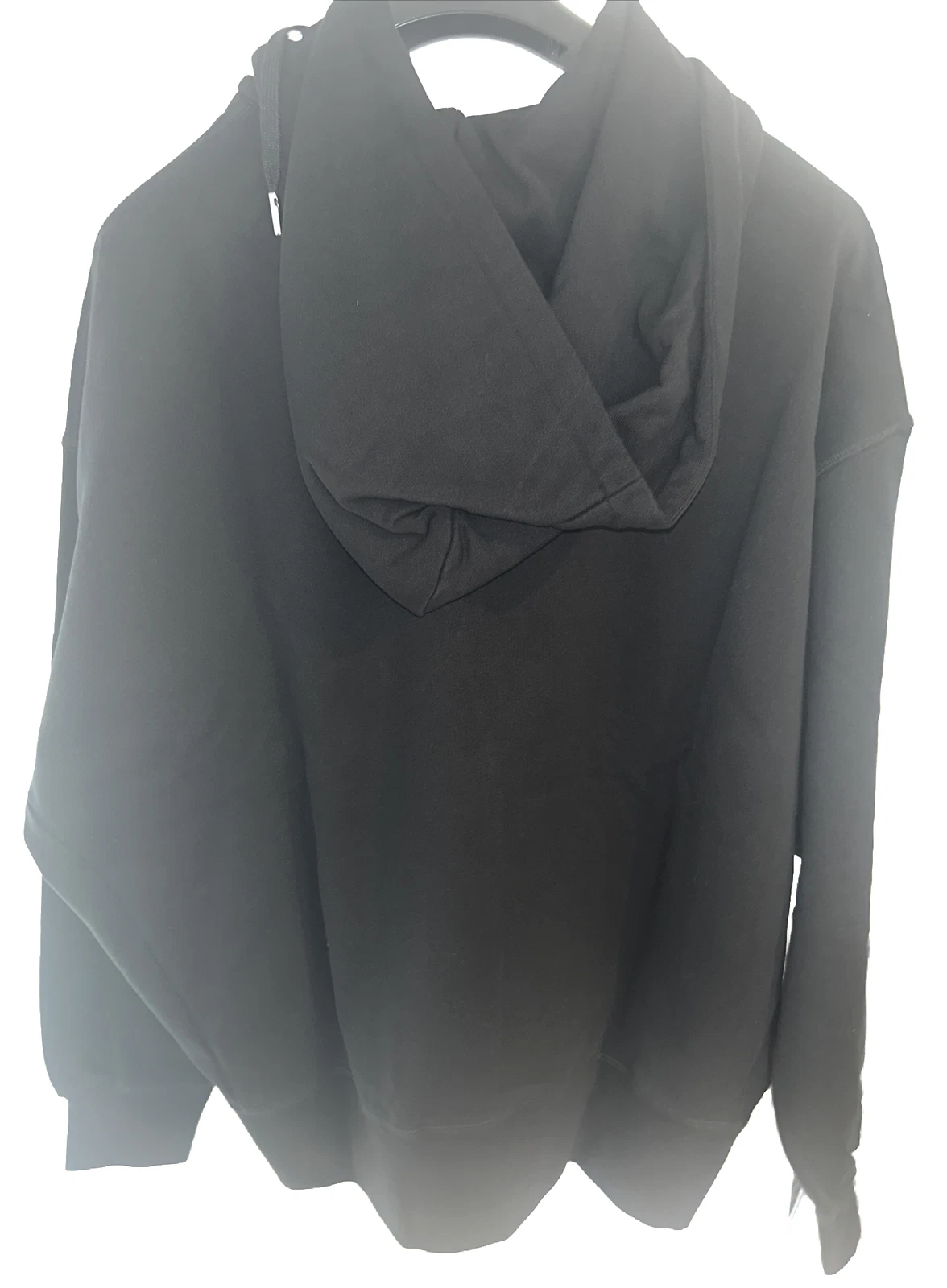 Autentica felpa con cappuccio mezza zip ALEXANDER MCQUEEN floccata cotone terry francese taglia Med