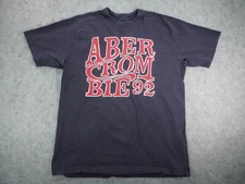 Vintage Abercombie & Fitch Shirt Mens Small Blue Short Sleeve Crew Neck