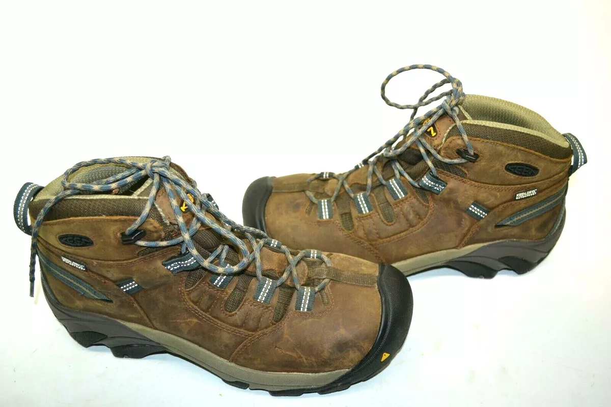 KEEN 1007004 MEN S DETROIT MID BROWN LEATHER STEEL TOE WORK HIKING