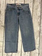 Levi's 550 Relaxed Youth Denim Blue Straight Jeans 100 Cotton 8 Husky 28 x 23