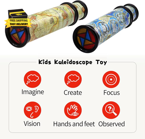 2 Pcs Magic Kaleidoscope,Old World Kaleidoscope Classic Toys,Stretchable Long Cl - Picture 4 of 7
