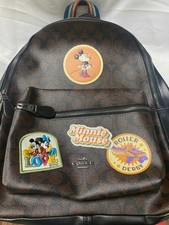 mickey mouse patch campus backpack by coach