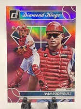 2023 Donruss Baseball  #3 Ivan Rodriguez Diamond Kings Holo Pink Texas HOF