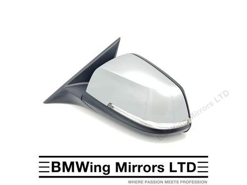 BMW 3 F30 F31 N/S LEFT PASSENGER SIDE WING MIRROR 6 PIN / SE SPORT LUXURY SILVER