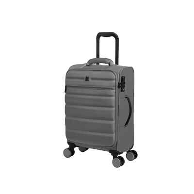 IT Luggage Census 55cm kleiner Weichkoffer mit 8 Rollen TSA-Schloss grau haut